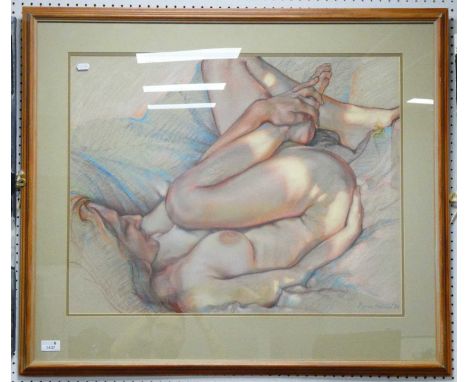 Byron Howard, signed pastel, Nude Study of a Female, signed bottom right, 54 x 70cm