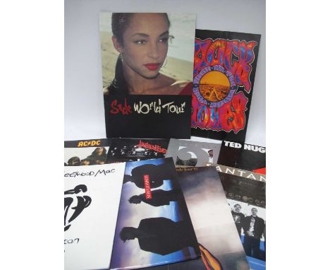 Music Tour Programmes - Judas Priest, AC/DC, Fleetwood Mac, Simple Minds, Thin Lizzy, Renegade Tour 81 + poster, Clapton, Bla