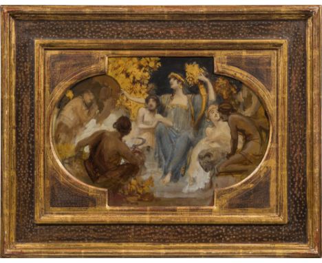 Alois Hans SchramAllegory of summer (sketch of the ceiling)oil on cardboard; framed30 x 41 cmlabel from Künstlerhaus Wien on 