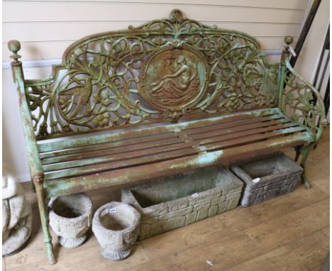 A cast iron bench W.183cm