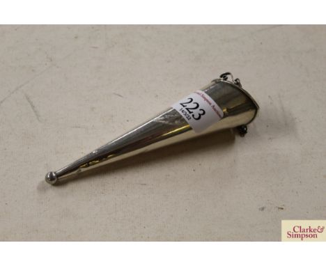 An early 20th Century automobile silver posy holder