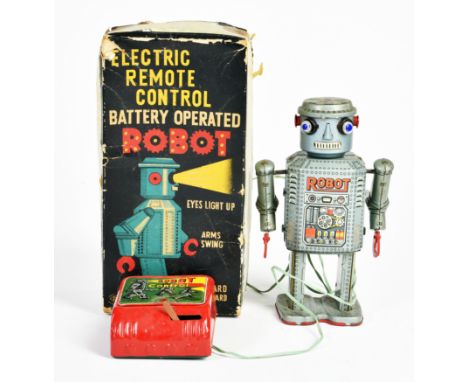 Modern Toys, Roboter R-35, Japan, 20 cm, Blech, Bat. Antrieb defekt, RS, LM, Okt Z 3, Z 3