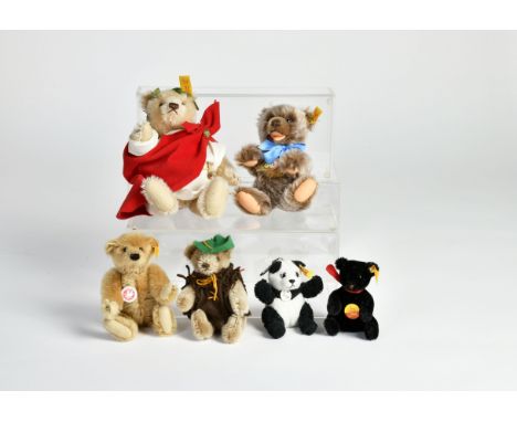Steiff, 6 Bären, 10-21cm, Z 1/2+