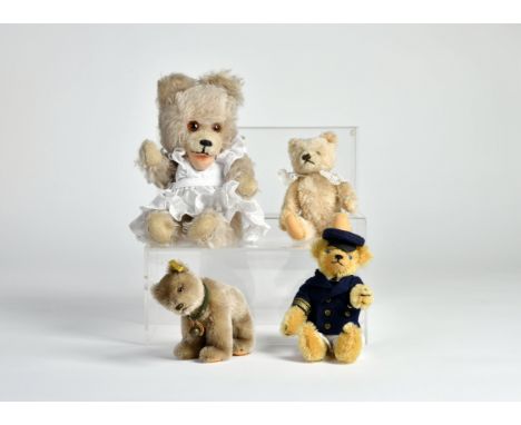 Steiff u. andere, 4 Bären, 18-28cm, Z 1-/2