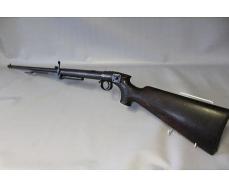 A BSA LINCOLN JEFFRIES .177 AIR RIFLE CIRCA 1907, having underlever cocking and tap loader, makers name stamped barrel and wo