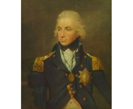 Portrait of Horatio Viscount Nelson , early 20th century chromolithograph after Lemuel Francis Abbott pub. The Medici Society