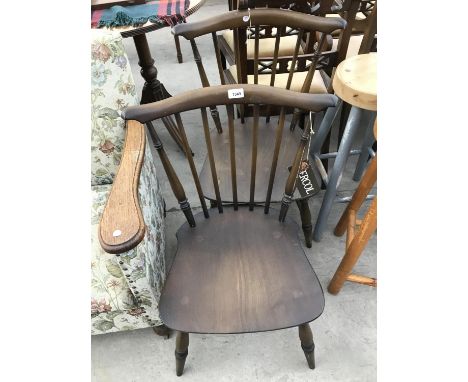 TWO ERCOL SPINDLE BACK ARMCHAIRS 