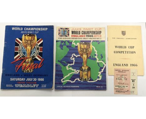 A 1966 WORLD CUP FINAL PROGRAM AUTOGRAPHED BY MUHAMMAD ALI (WHO ATTENDED THE MATCH PRIOR TO HIS FIGHT WITH BRIAN LONDON THE F