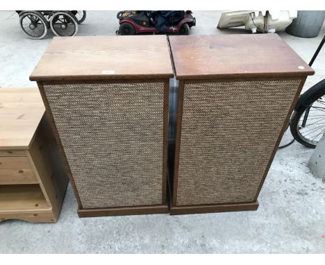TWO LARGE VINTAGE SPEAKERS 