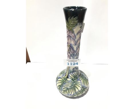 A MOORCROFT VASE SIGNED R BISHOP 