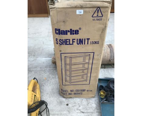 A CLARKE 5 SHELF UNIT - AS NEW IN BOX 