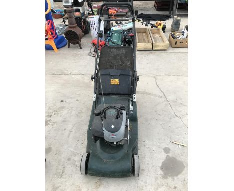 A HAYTER HARRIER 48 SELF PROPELLED PETROL ROTARY LAWNMOWER WITH BRIGGS AND STRATTON ENGINE 