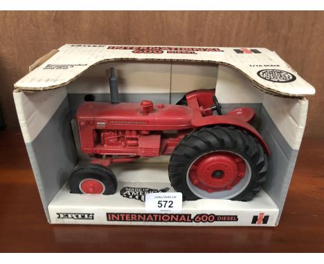 AN ERTL INTERNATIONAL 600 DIESEL , REF NO 248, 1-16 SCALE, BOXED MODEL AND IN MINT CONDITION 