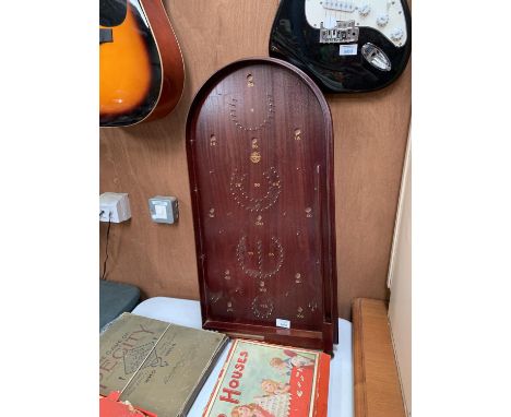 A VINTAGE STYLE WOODEN BAGATELLE BOARD 