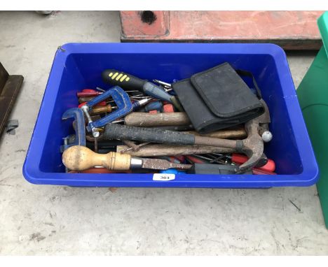 A BOX OF VARIOUS TOOLS 