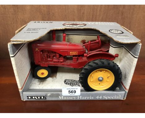 AN ERTL MASSEY HARRIS 44 SPECIAL , REF NO 1115, 1-16 SCALE, BOXED MODEL AND IN MINT CONDITION 