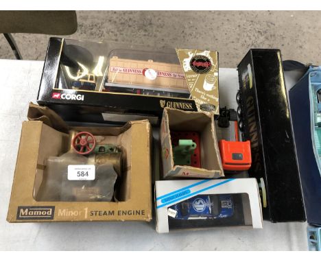 MIXED ITEMS - BOXED MAMOD MINOR 1 STEAM ENGINE AND BOXED MAMOD MODEL POWER PRESS, BOXED MINICHAMPS FORD MONDEO, GUINNESS TRAI