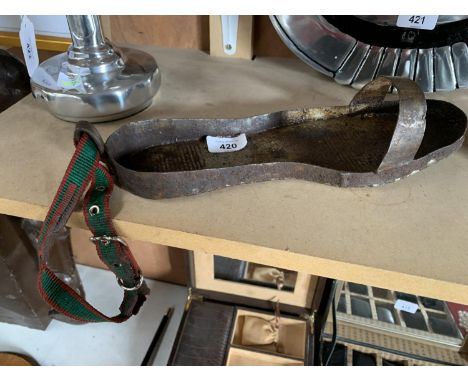 A VINTAGE BELLE VUE SPEEDWAY RACING METAL SHOE 