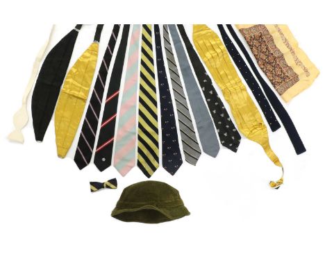 Ten ties,comprising: a grey New &amp; Lingwood, Jerry Rothschild, and six others,a cream Hawes &amp; Curtis bow tie, another 