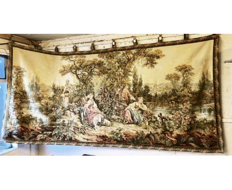 FINE VERDURE DESIGN TAPESTRY, 305cm x 158cm, 'Lovers in a landscape' after Jean-Honoré Fragonard.