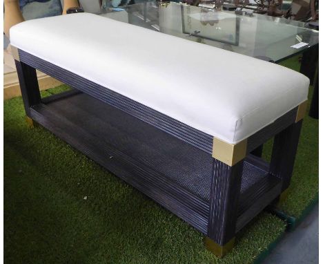 PAOLO MOSCHINO FOR NICHOLAS HASLAM GREGORY BENCH, 120cm L x 42cm D x 49cm H.