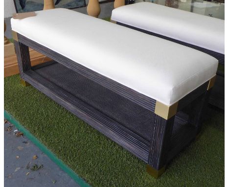 PAOLO MOSCHINO FOR NICHOLAS HASLAM GREGORY BENCH, 120cm L x 42cm D x 49cm H.