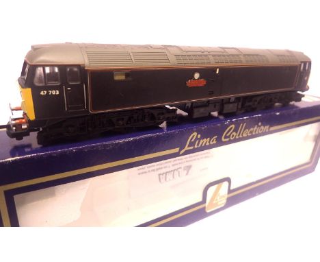 Lima CL47 Diesel 47703, Black, Lewis Carroll (re-paint). P&amp;P Group 1 (£14+VAT for the first lot and £1+VAT for subsequent