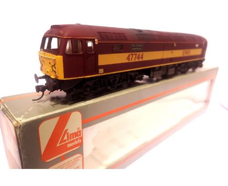 Lima Class 47 Diesel 47744 The Cornish Experience EWS, Kaydee type couplings. P&amp;P Group 1 (£14+VAT for the first lot and 