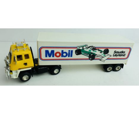 Scalextric Leyland Road Train HGV Truck with Mobil Saudia Trailer - Unboxed. P&amp;P Group 2 (£18+VAT for the first lot and £