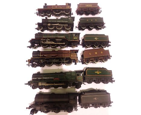 Six unboxed steam locomotives; Hornby, Bachmann, Mainline etc. P&amp;P Group 2 (£18+VAT for the first lot and £3+VAT for subs