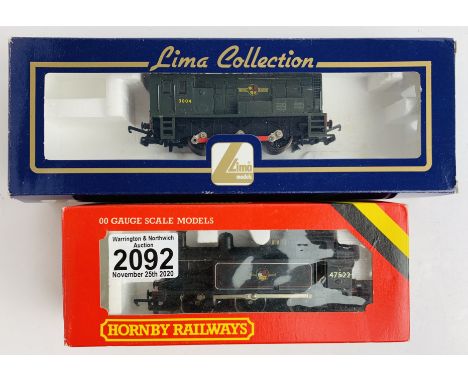 2x OO Scale Locos - 1x Hornby 0-6-0 Jinty &amp; 1x Lima 08 Green Diesel - All Boxed. P&amp;P Group 1 (£14+VAT for the first l