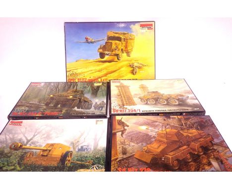 Five Roden 1:72 scale plastic kits, German Military vehicles. P&amp;P Group 1 (£14+VAT for the first lot and £1+VAT for subse