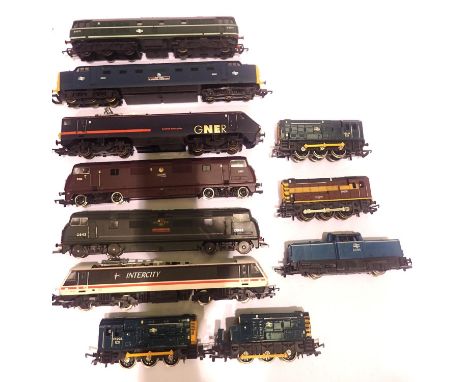 Ten unboxed Diesel/Electric locomotives, Hornby, Lima etc. P&amp;P Group 3 (£25+VAT for the first lot and £5+VAT for subseque