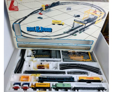 Lima OO Rail &amp; Road Train Set - Loco Missing - CONTENTS UNCHECKED. P&amp;P Group 3 (£25+VAT for the first lot and £5+VAT 
