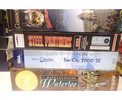 Four computer games CD and booklet Steel Panthers, Cossacks, City 2000 and Waterloo. P&amp;P Group 1 (£14+VAT for the first l