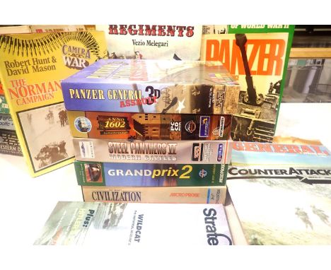 Strategy and Tactics magazines, War related books, strategy games (lacking CD/Floppy)/book only. P&amp;P Group 1 (£14+VAT for