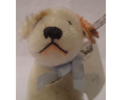 Steiff " Spotty " terrier 1928 replica limited edition 582/1000 H: 17 cm. P&amp;P Group 2 (£18+VAT for the first lot and £3+V