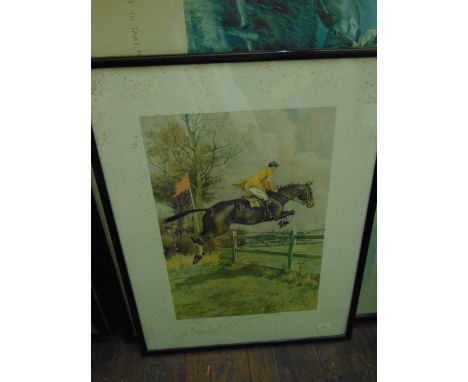 A signed coloured print after Snaffles - A Sight to Take Home and Dream About, 50 x 66 cm approx together with a coloured pri