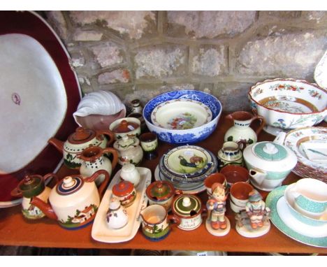 An extensive collection of ceramics including a Royal Doulton rectangular box with printed hunting scene decoration comprisin