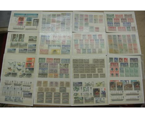 A selection of mint and used GB and Commonwealth stamp on stock cards from early Queen Victoria 
