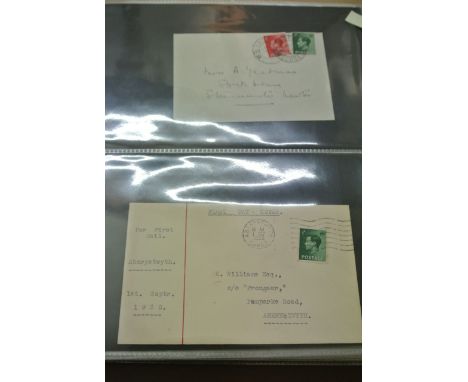 A stamp folder of postal history and first day covers, including GB 1930s and Commonwealth, also early France, Denmark, Greec