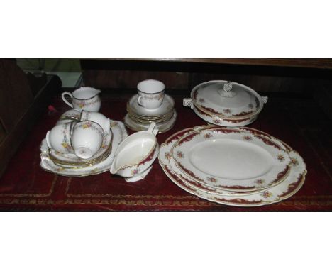 A Myott part dinner service, together with a Royal Albert part tea service, both with floral printed detail