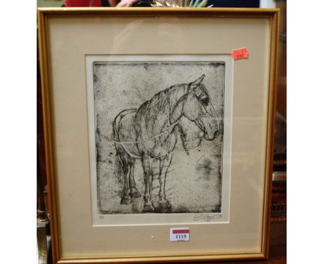 S. Copping - Comic pose, etching, signed and numbered 6/25 in pencil to the margin, 24.5 x 20cm