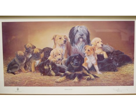 Nigel Hemming - Friends for Life, lithograph, signed in pencil to the margin, 30x60cm
