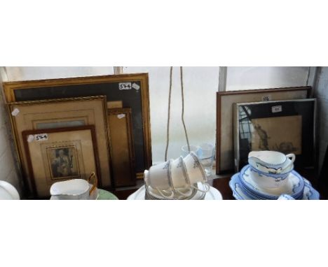 A COLLECTION OF 19TH CENTURY WATERCOLOURS and drawings including a landscape sketch attributed to David Cox