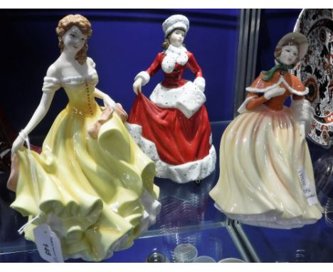 THREE ROYAL DOULTON CERAMIC LADIES including 'Summer' and two others