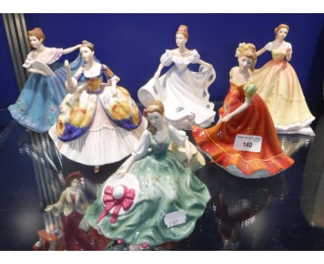 A COLLECTION OF SIX ROYAL DOULTON  CERAMIC LADIES including 'Elyse', 'Christine' and others