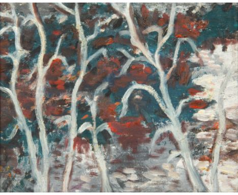 Autumn Snowfall oil on canvas21 x 25.5 cm (8 1/4 x 10 in.)framed dimensions: 39.5 x 45 cm (15 1/2 x 17 3/4 in.)inventory numb