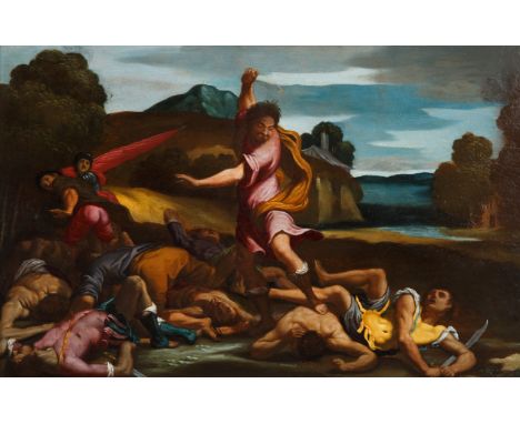 Samson and The Philistines oil on panel41.5 x 64 cm (16 3/8 x 25 1/4 in.)framed dimensions: 55 x 77 cm (21 5/8 x 30 1/4 in.)C