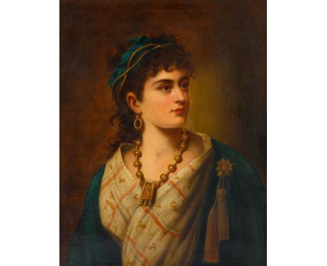 Young Roma Beauty oil on canvas68.5 x 55.5 cm (27 x 21 7/8 in.)framed dimensions: 104 x 90.5 cm (41 x 35 5/8 in.)signed lower